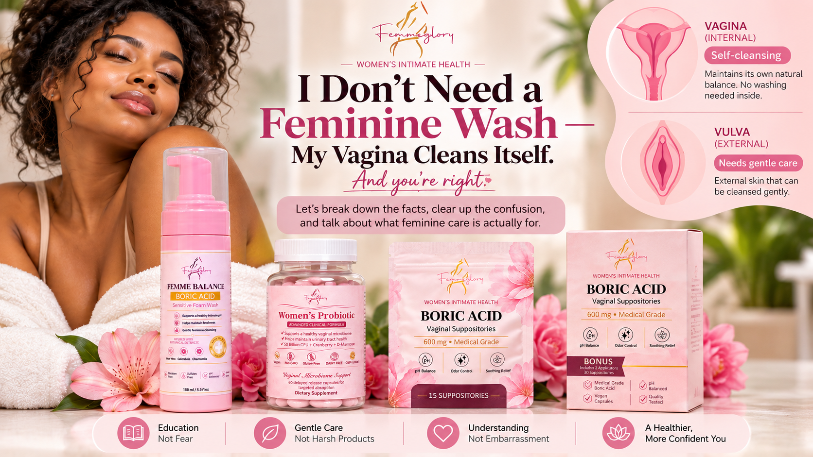 “I DON’T NEED A FEMININE WASH — MY VAGINA CLEANS ITSELF.